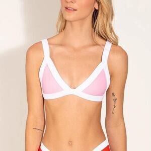 Oneone ribbed triangle bikini top